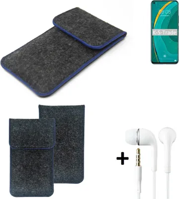 Produktbild von K-S-Trade Handy Schutz Hülle kompatibel mit Huawei nova 7 5G Schutzhülle Handyhülle Filztasche Pouch Tasche Case Sleeve Filzhülle dunkelgrau,