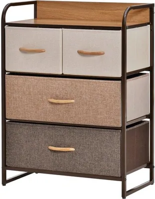 Image de Système de rangement polyvalent en plastique, 4 pièces, 58 x 29 x 78,5 cm, multicolore