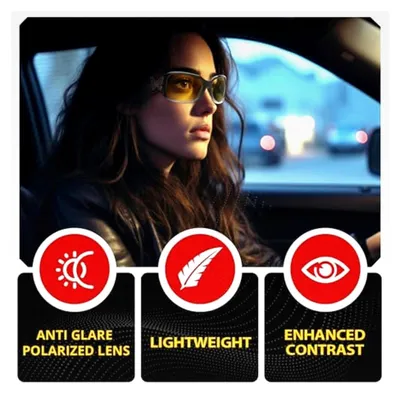 Produktbild von Nachtfahrbrille für Damen mit polarisierter gelber Linse