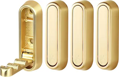 Produktbild von 4 Stück Kleiderhaken Klappbar, Handtaschen Aufbewahrung, Wandhaken Garderobenhaken, Gold