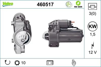 Produktbild von VALEO 460517 Starter Anlasser 1,5kW für RENAULT CLIO II (BB0/1/2, CB0/1/2) 12V