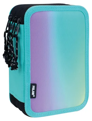 Productafbeelding van Milan gevulde etui, drielaags, zonsondergangmotief, blauw. Mann, blauw, one size