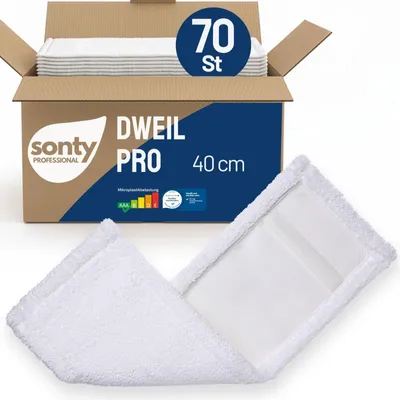 Immagine prodotto di Coperture per mop in microfibra - 40 cm - Set da 70 pezzi - Lavabili a 60-95 °C