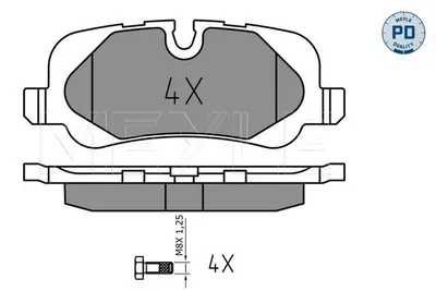 Produktbild von MEYLE 025 241 9217/PD Bremsbeläge Hinten für LAND ROVER Range Rover Sport (L320) Range Rover III (L322) Discovery IV (L319) Discovery III (L319)