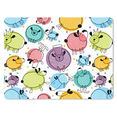 Produktbild von MuchoWow® Mauspad Mousepad Schafe - Punkte - Muster 23x19 cm - Mousepads - Maus Mat - Pad - Mausunterlage - Schreibtischunterlage - Mauspad