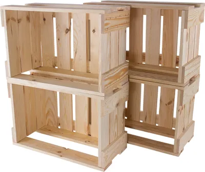 Produktbild von 3x helle HOLZKISTEN UNBEHANDELT / NEU / 46x30,5x24 cm / Weinkiste für Vorräte und Glasflaschen