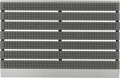 Produktbild von Türmatte Super Brush Farbe: grau - Fussmatte - Eingangsmatte - Sauberlaufmatte - Schmutzfangmatte, Größe:750 x 450 mm