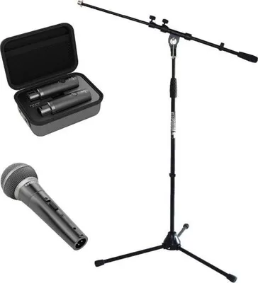 Zdjęcie produktu dla Nux Microphone B-3RC Bezprzewodowy zestaw mikrofonu ręcznego ze statywem mikrofonowym