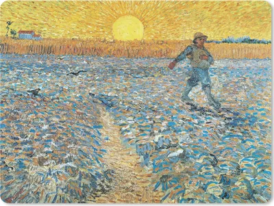 Produktbild von MuchoWow® Mauspad Mousepad Der Sämann - Vincent van Gogh 23x19 cm - Mousepads - Maus Mat - Pad - Mausunterlage - Schreibtischunterlage - Mauspad