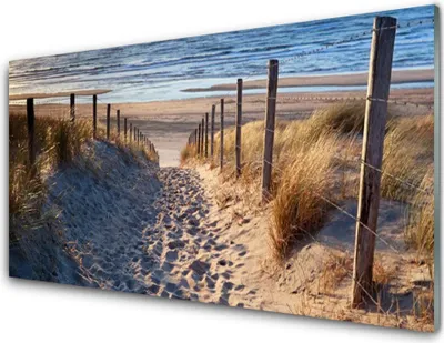 Immagine prodotto di Stampe su vetro acrilico 100x50: quadro decorativo, stampa con soggetto di un sentiero, mare, paesaggio