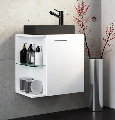 Produktbild von VCM 2-tlg Set | Waschplatz für Gäste WC | Gästebad | Waschtisch Toilette | Badezimmer Set – Hausa-BL