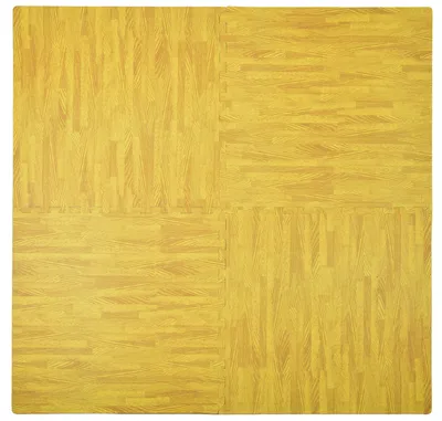 Image de Tapis en mousse Humbi Puzzles, dalles claires, 62 x 62 x 1 cm, lot de 4.