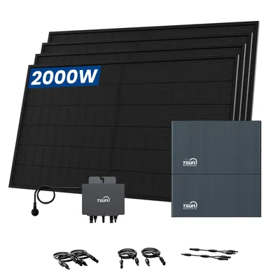 Produktbild von TSUN SolarCan DCU2000Lite Balkonkraftwerk Speicher, DB2000 Lite Erweiterungsakku, 800W Mikrowechselrichter mit 4 x 500W Bifaziale Solarmodule 0% MwSt