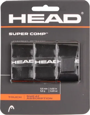 Immagine prodotto di Head Super Comp overgrip wrap tl. 0,5 mm nero confezione da 3