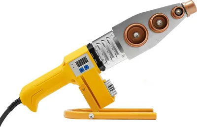 Produktbild von Kunststoffrohr-Schweißgerät - PPR/PE/PP Muffenschweißer - Digitalanzeige - 20–63 mm - 850 W - 0–380 °C - 6 Düsen - EU‑Stecker