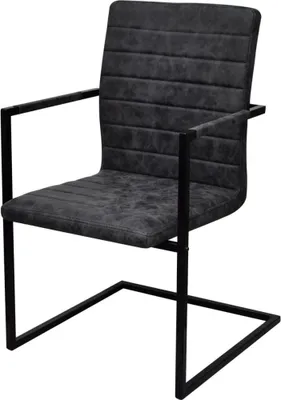 Produktbild von vidaXL Freischwinger 2 Stk. Schwarz Kunstleder