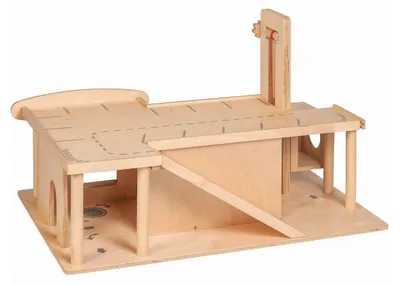 Produktbild von Educo Spielzeuggarage Große Holzgarage - Montessori-Spiel