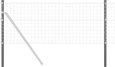 Produktbild von vidaXL Zaunpfosten 2 pcs Grau 80 cm Pulverbeschichteter Stahl
