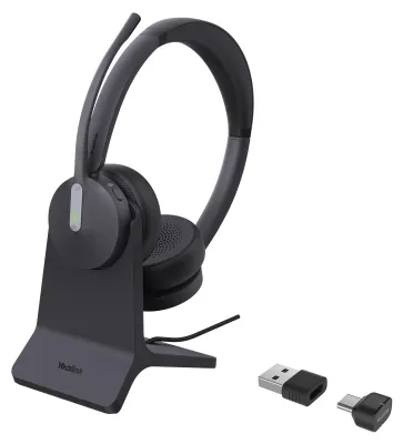 Produktbild von Yealink BH70 Dual with Stand USB-C/A Headset, Kabellos, 20 - 20000 Hz, Büro/Callcenter, 147 g, Kopfhörer, Schwarz