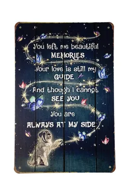Produktbild von Beautiful Memories Blechschild - Metallschild - Vintage blechschild - 20 x 30cm - Hund Blechschild