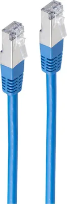 Productafbeelding van Patchkabel Cat. 5e, SF/UTP, blauw, 0,5 meter