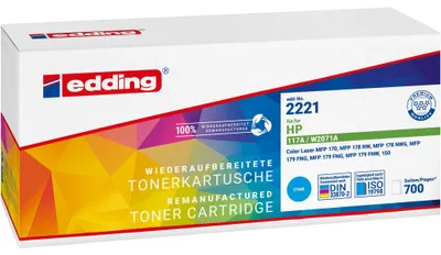 Image de edding Toner 18-2221 wie HP W2071A cyan
