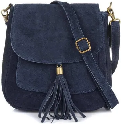 Produktbild von Damen Retro-Umhängetasche aus Wildleder