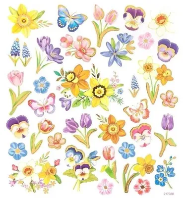 Produktbild von Aufkleber - Blumen, 35 Stk.