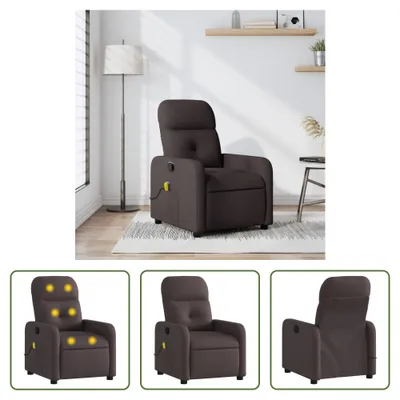 Immagine prodotto di Sedia da massaggio The Living Store in tessuto marrone scuro