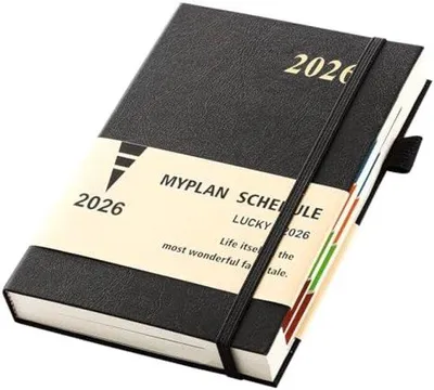 Immagine prodotto di Agenda giornaliera 2026 con panoramica giornaliera e mensile, formato A5