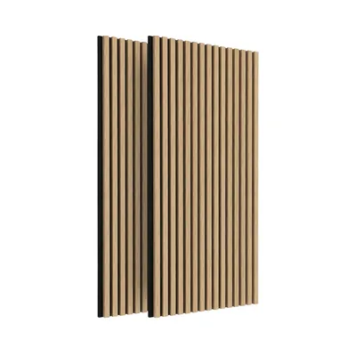 Produktbild von IZODEKOR Akustikpaneele 120x60 Holz Lamellenwand Schallschutz 2er Set Natürlich
