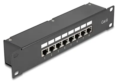 Obrázok produktu pre DeLOCK 43304, RJ45, Cat6, RJ-45, Čierna, 1U, 44 mm