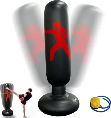 Produktbild von Stehende Boxsack für Kinder - aufblasbare Boxsäule - 160 cm - geeignet für Box- und Kampfsporttraining