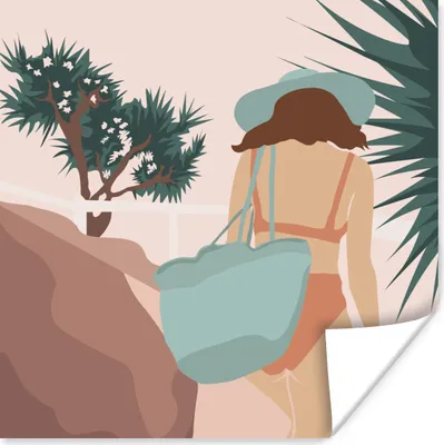 Produktbild von MuchoWow® Poster Sommer - Frauen - Kleidung 75x75 cm - Wand Dekoration