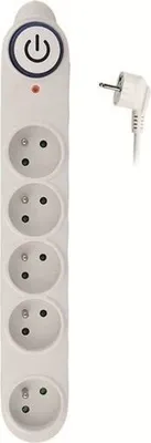 Produktbild von Solight Überspannungsschutz, 150J, 5 Steckdosen, 3m, weiß