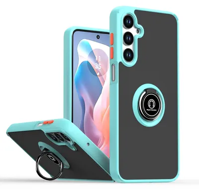 Immagine prodotto di Per Samsung Galaxy A16 5G Shadow Design TPU + PC Custodia protettiva Cover Custodia protettiva blu chiaro