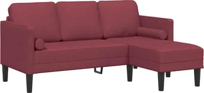 Produktbild von vidaXL Sofa Set Weinrot 173 x 131 x 67 cm Polyester