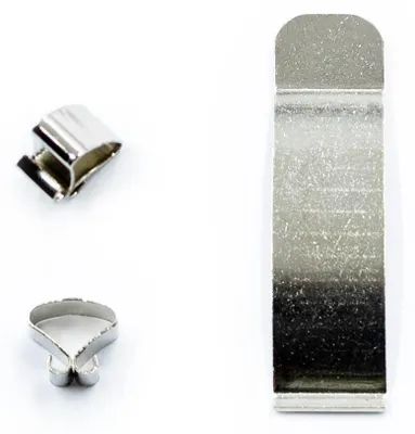 Image de Lot de 6 pinces sous-verre courtes acier 7 mm