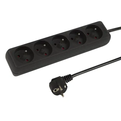 Obrázok produktu pre Predlžovací kábel 5m/5z+ PK55BK+ (3x1,5mm) čierny