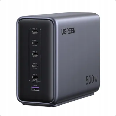 Zdjęcie produktu dla UGREEN Nexode 500W Ładowarka USB C 6-portowy zasilacz 3.1 2025