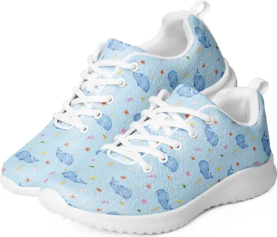 Produktbild von Mr. & Mrs. Panda Sneaker Damen Wal Konfetti Größe 35 1/2 - Blau - Geschenk, Neuanfang, Diät, Meer, Weiß, Sportschuh, Fitnessschuh, Geburtstag, Trainingsschuh, Abnehmen