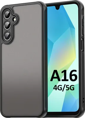 Produktbild von Handyhülle für Samsung Galaxy A16 Matt Stoßfest Schutzhülle Back cover in Schwarz