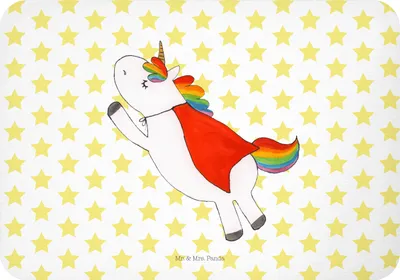 Produktbild von Mr. & Mrs. Panda magnet Einhorn Super - Weiß - Geschenk, Einhörner, zettelhalter, whiteboardmagnet, Pinnwandmagnet, Held, Notizhalter, Superheld, Kühlschrankmagnet