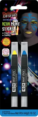 Image de Stylos fluo 2 pièces jaune et bleu -