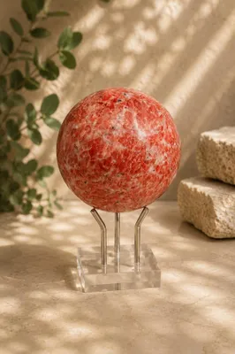 Produktbild von Sonnenstein Kugel 67mm orange rotbrauner Edelstein 2170ct