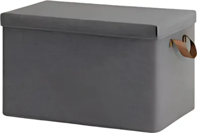 Produktbild von Aufbewahrungsboxen 3er Set – 36 L – Faltbare Stoffboxen mit Deckel & Handgriff – Für Kleidung, Bettzeug & Spielzeug