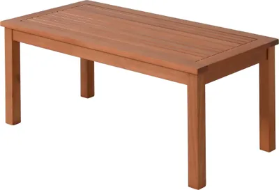 Produktbild von Beistelltisch LANSING aus Eukalyptus Holz - 90 x 44 cm - Gartentisch aus 100% FSC Massivholz geölt - Balkontisch Holztisch Loungetisch aus Holz rechteckig massiv
