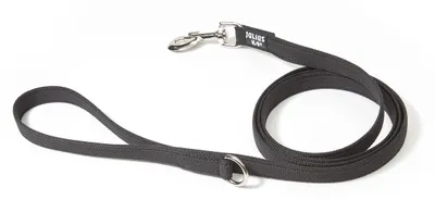 Produktbild von IDC Color & Gray Leine, 20 mm x 1,8 m, mit Schlaufe und D-Ring, Schwarz-Grau