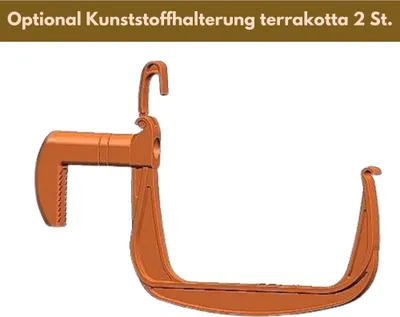 Produktbild von Blumenkasten Fensterbank Außen Blumenkasten Balkongeländer Balkonkasten mit Wasserspeicher Metall Halterung Pflanzkasten Outdoor Kunststoffhalterung terrakotta
