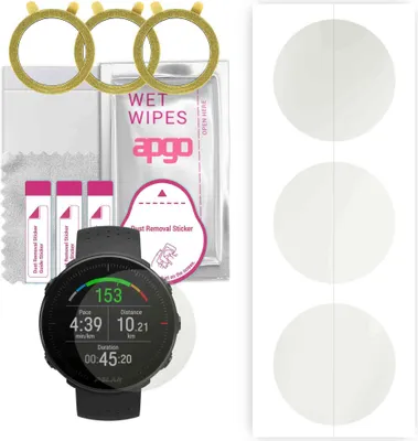 Produktbild von apgo 3 Stück Schutzfolie, Matt, kompatibel mit Polar Vantage M M/L Smartwatch, Hydrogel Displayschutzfolie mit Positionierhilfe, Displayfolie, robust und kratzfest